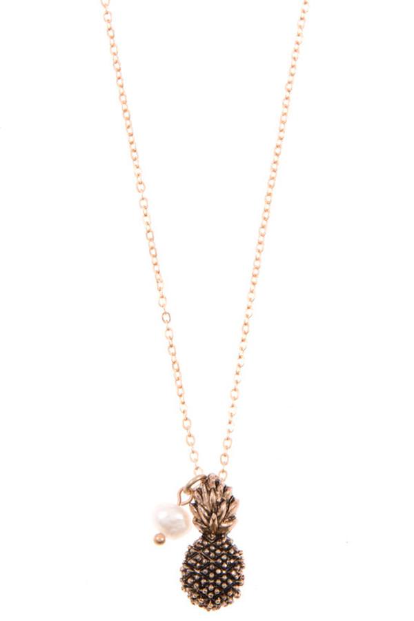Ladies pineapple pendant necklace set