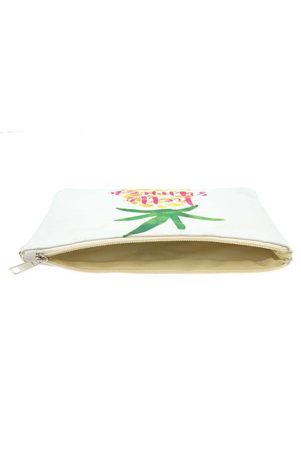 Hello summer pineapple pouch bag