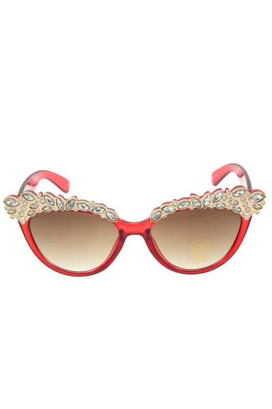 Crystal gem top framed sunglassed pack