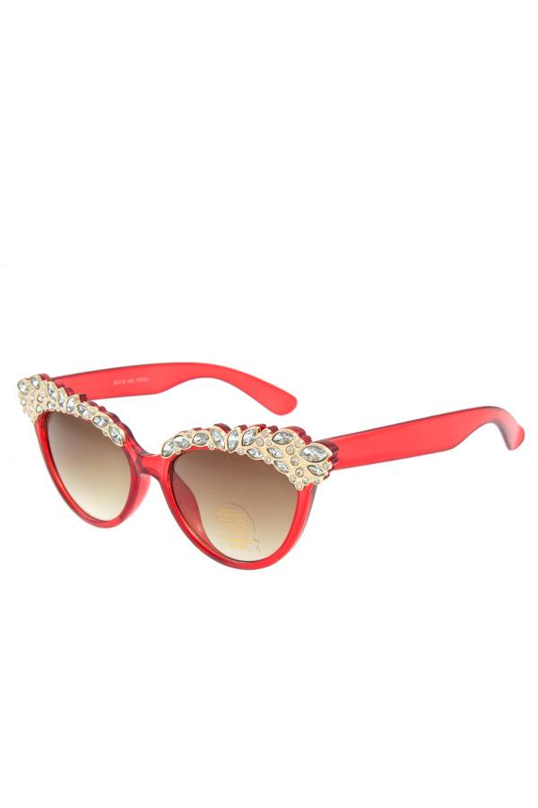 Crystal gem top framed sunglassed pack