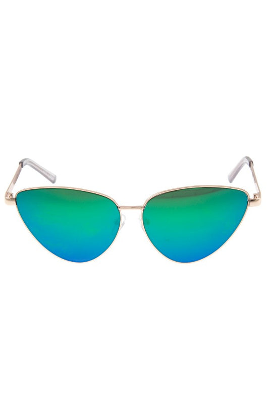 Mirror lens cat eye framed sunglasses pack