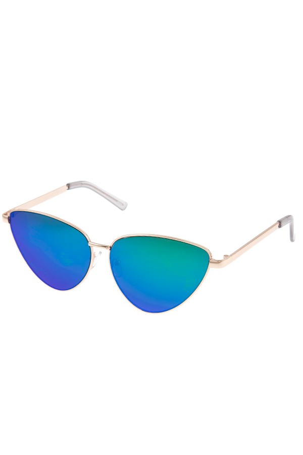 Mirror lens cat eye framed sunglasses pack