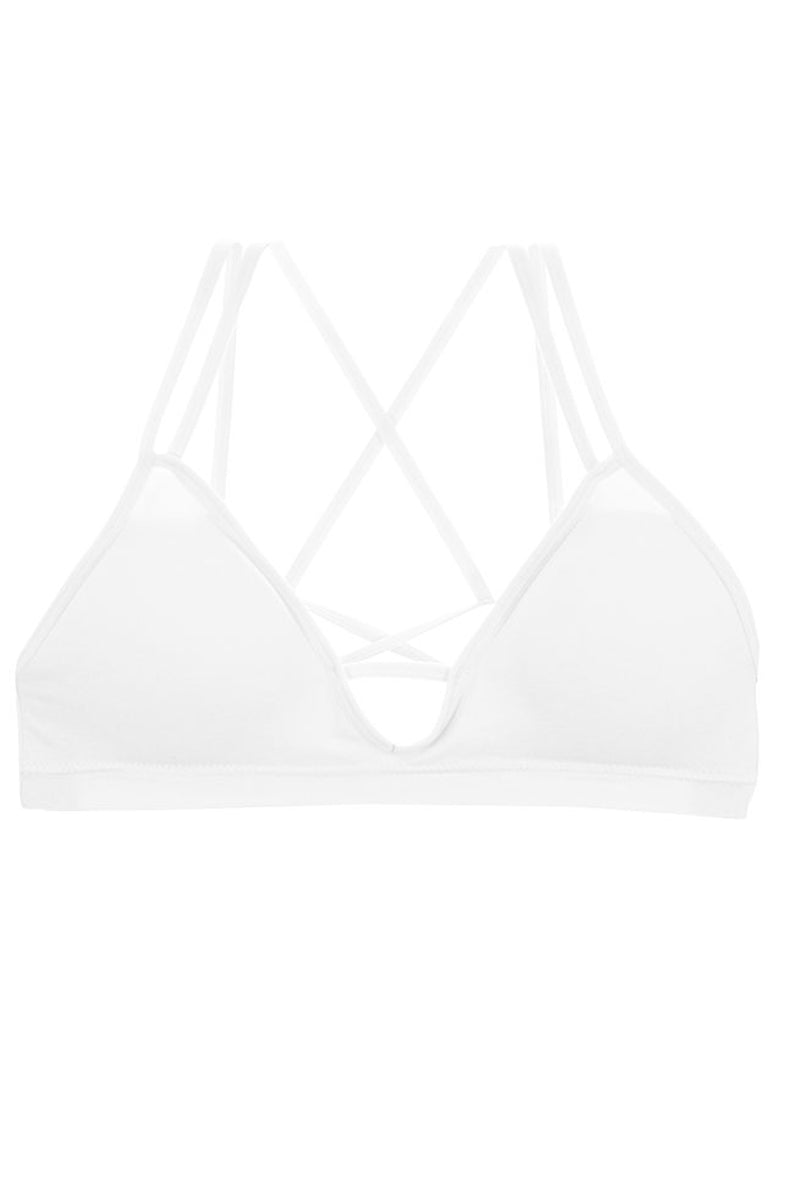 Ladies deep v-cut cageback design