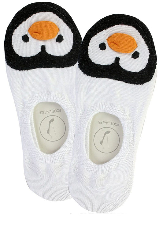 Ladies penguin print no show socks