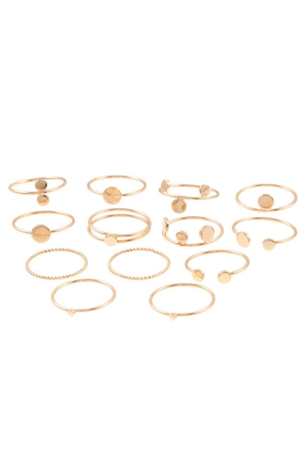 Ladies fashion multi ring set