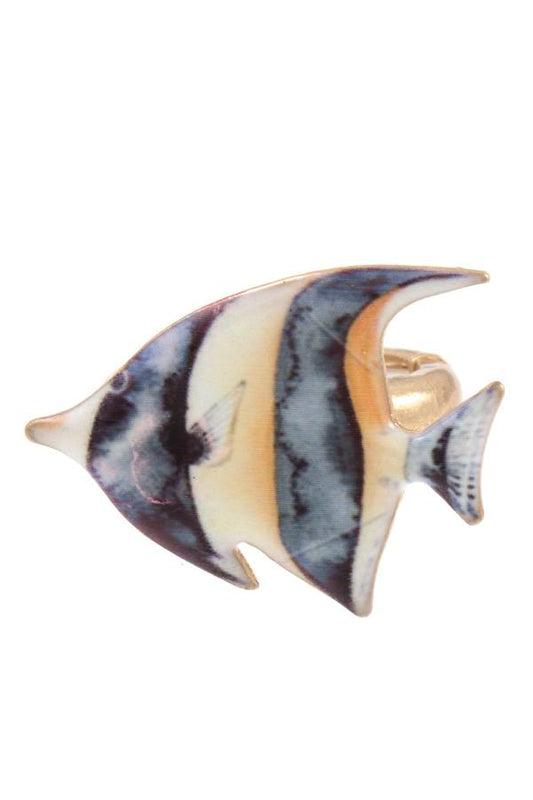 Ladies fashion fish stretch ring