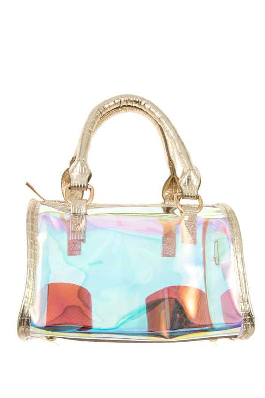 Ladies fashion see through mini boston bag
