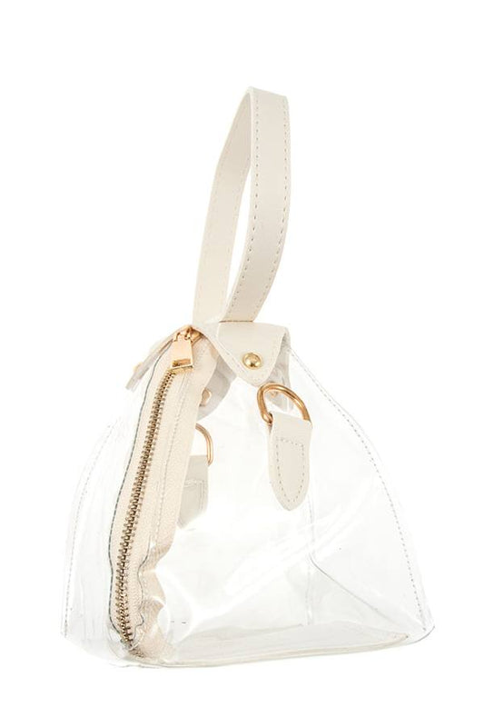 Ladies fashion triangular shape mini handbag