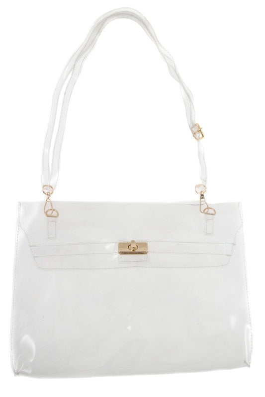 Ladies fashion clear 2pc set bag