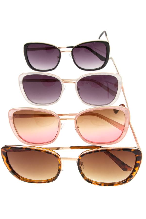 Ladies fashionable plastic framed sunglasses