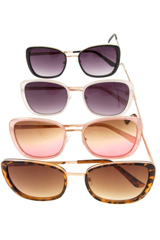 Ladies fashionable plastic framed sunglasses