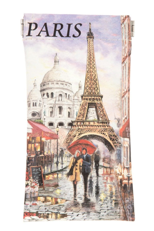 Monumental paris print snap bag glass case
