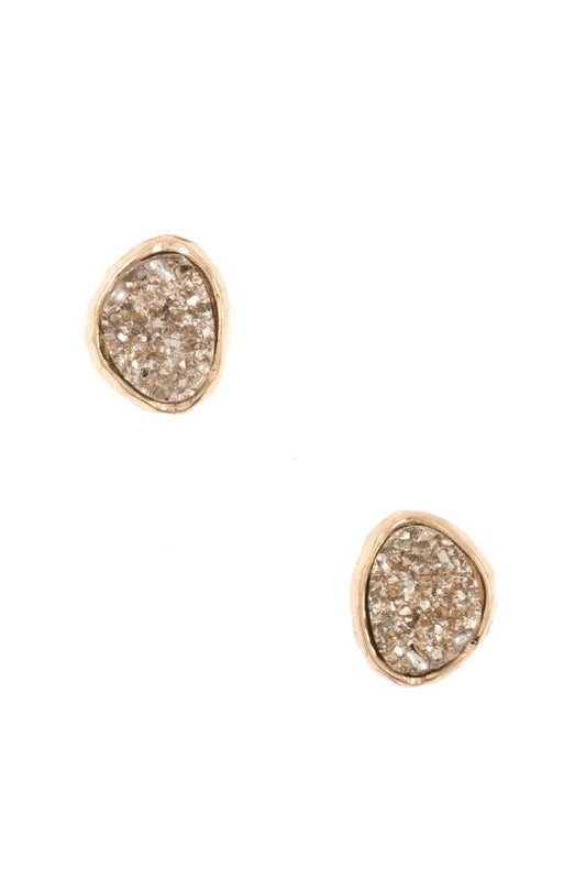 Cracked post earring