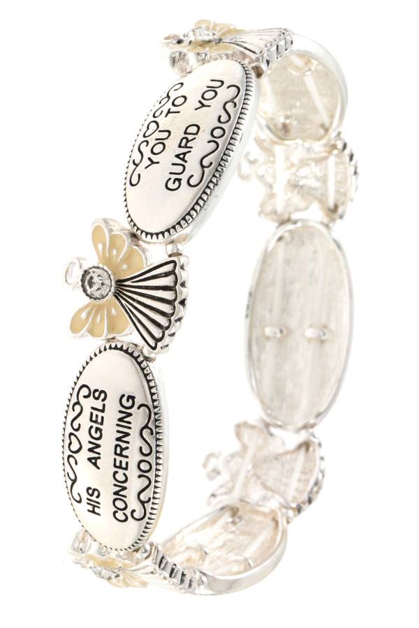 Message angel stretch bracelet
