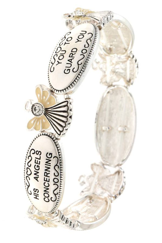 Message angel stretch bracelet
