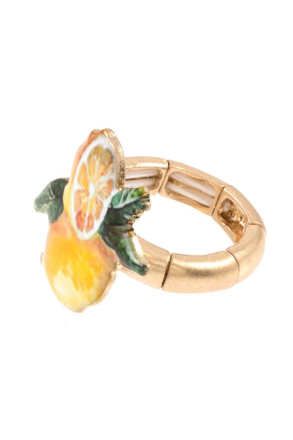 Lime accent stretch ring