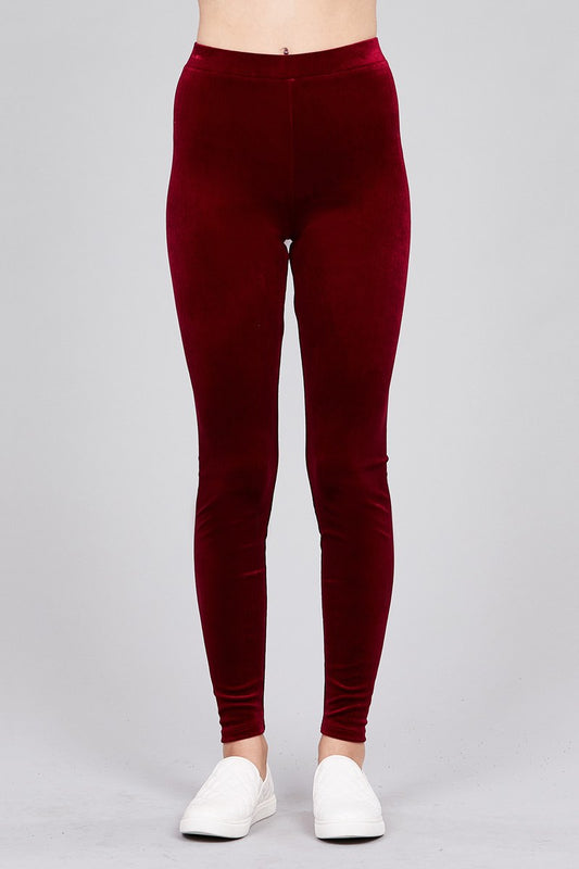Ladies fashion velvet leggings