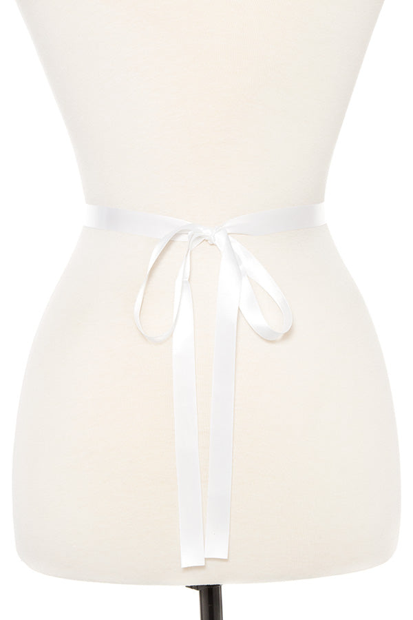 Floral crystal gem sash belt