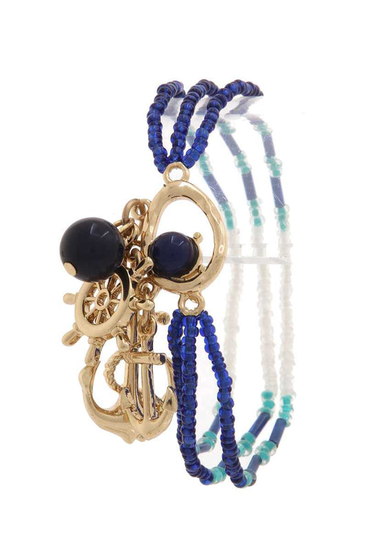 Anchor beaded bracelet