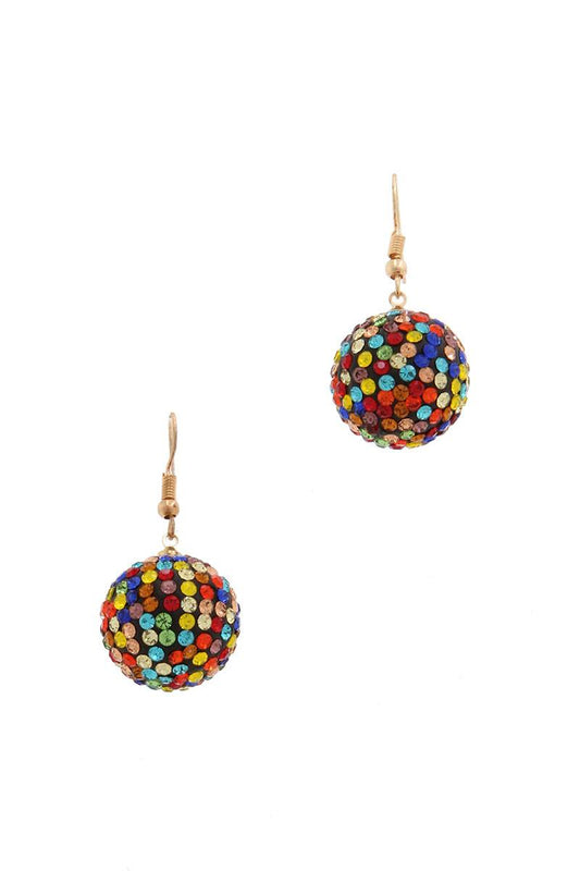 Beaded ball drop earring