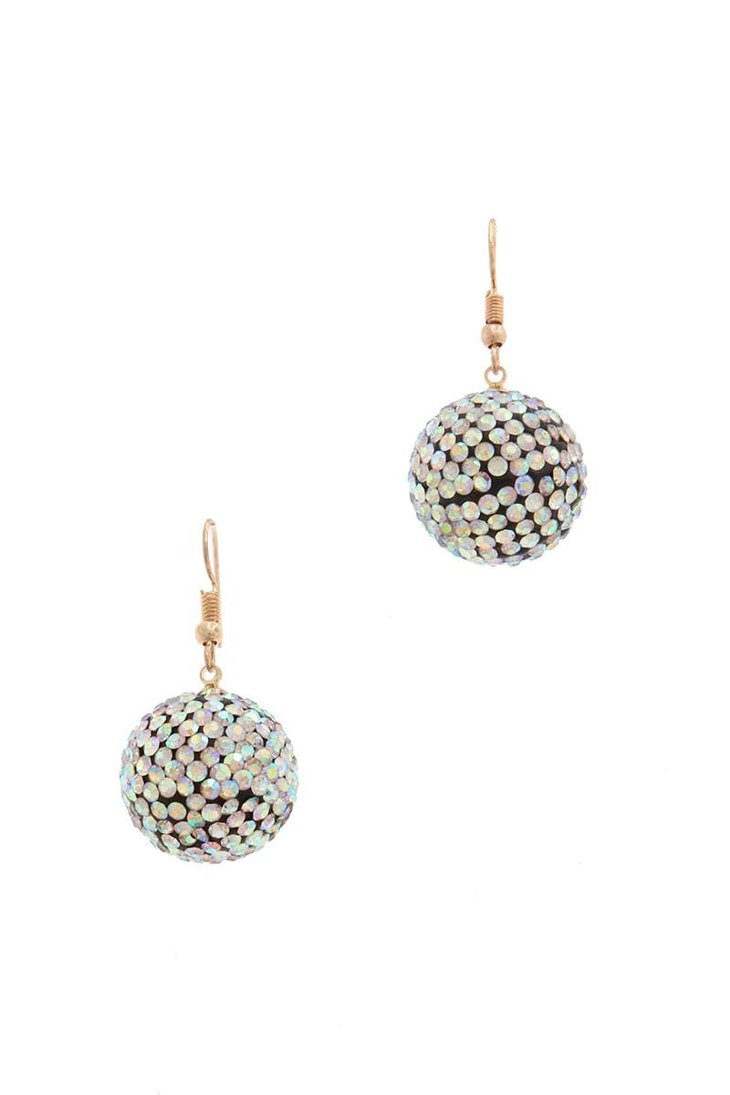 Beaded ball drop earring
