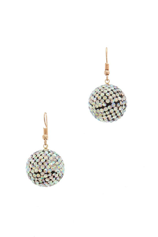 Beaded ball drop earring