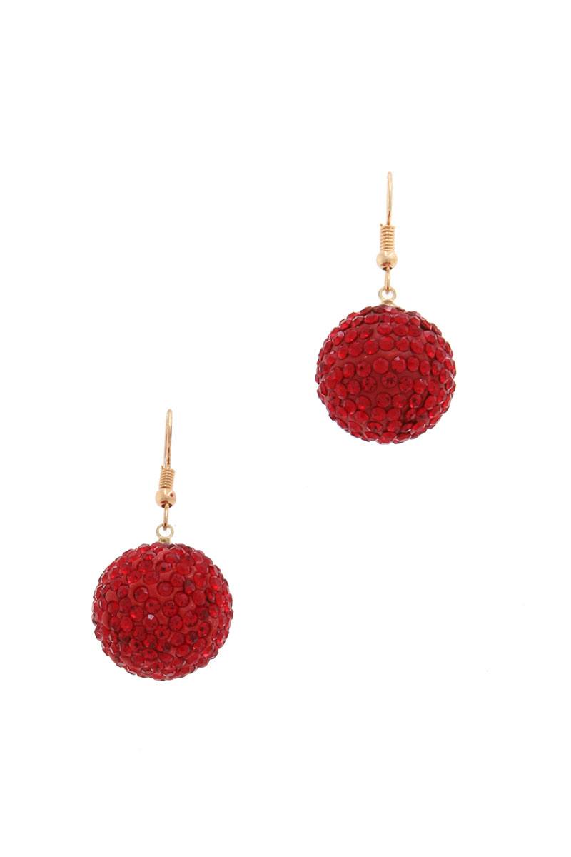 Beaded ball drop earring