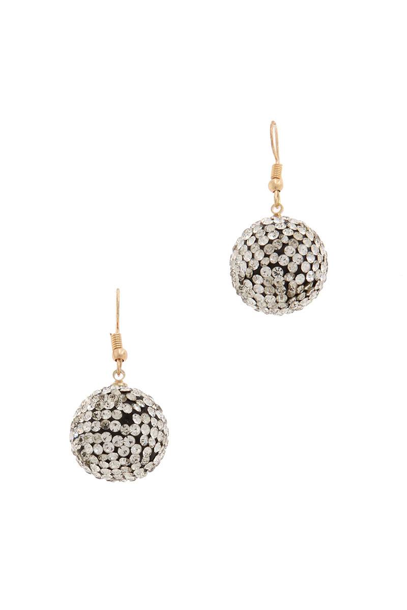 Beaded ball drop earring