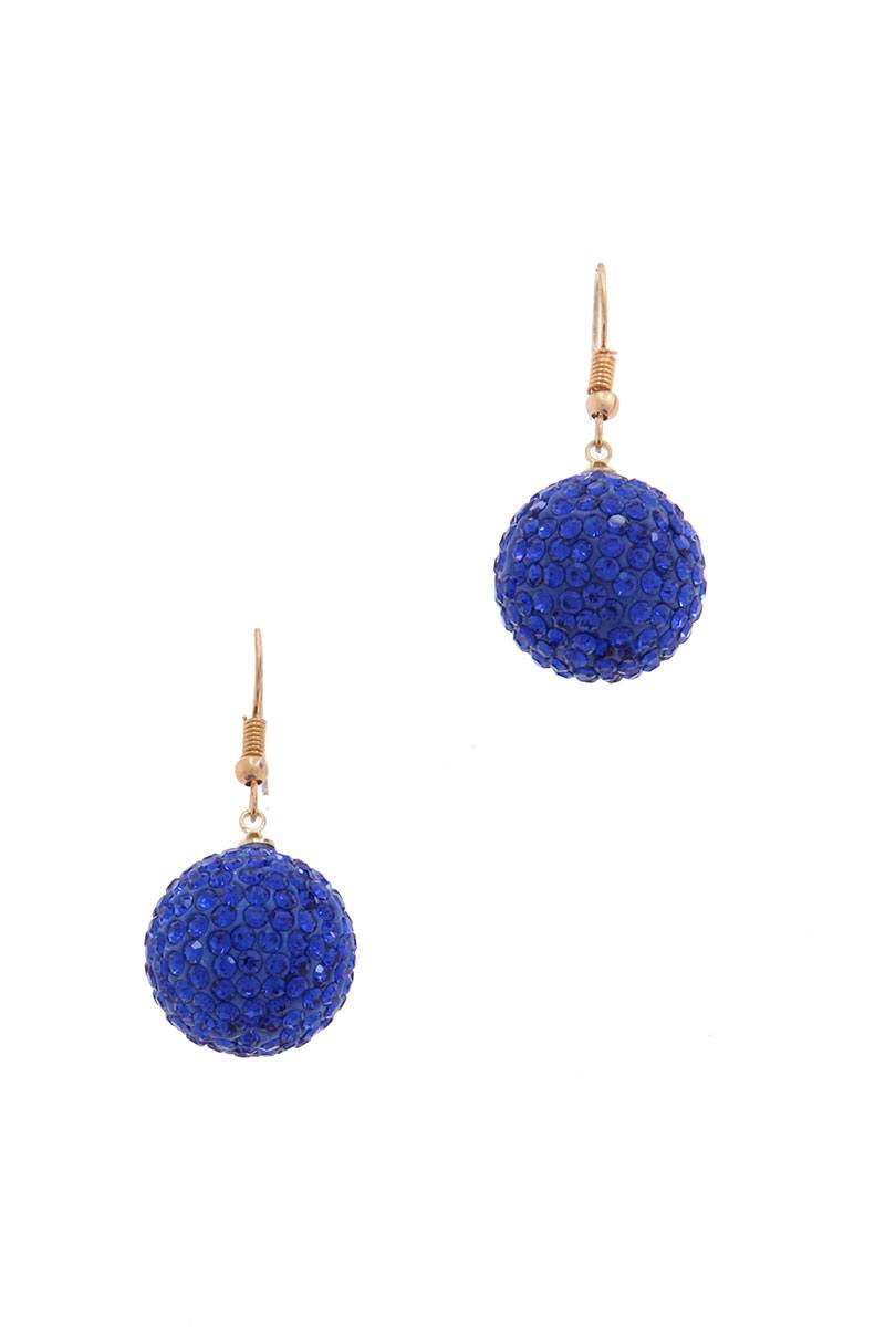 Beaded ball drop earring