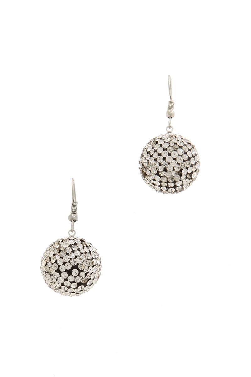 Beaded ball drop earring