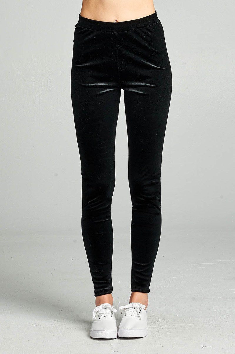 Ladies fashion plus size velvet leggings