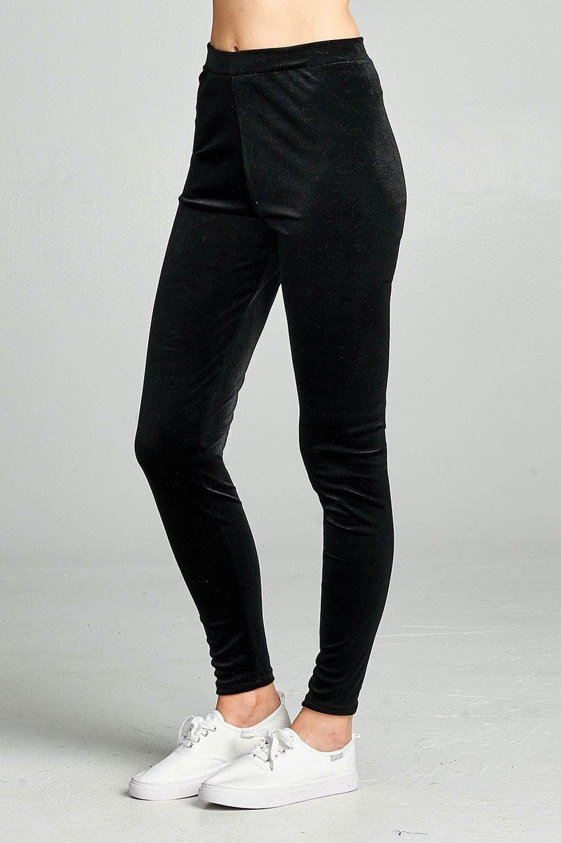 Ladies fashion plus size velvet leggings