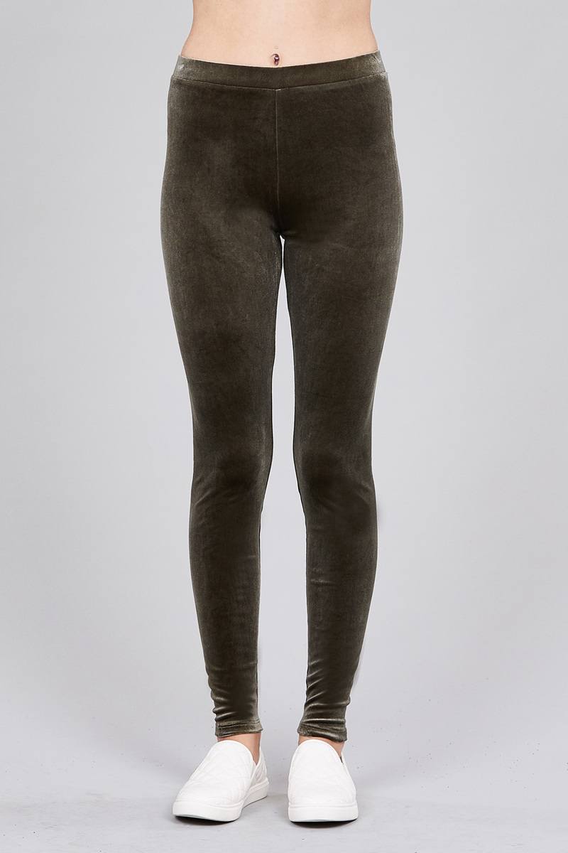 Ladies fashion plus size velvet leggings