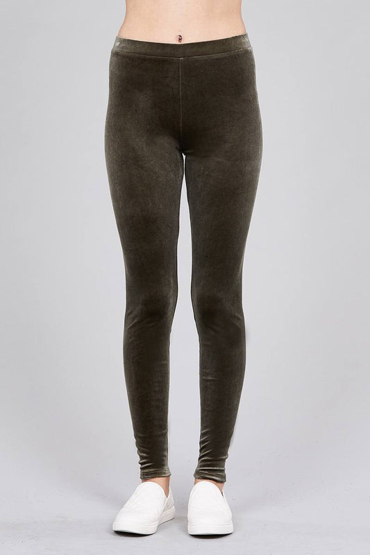 Ladies fashion plus size velvet leggings