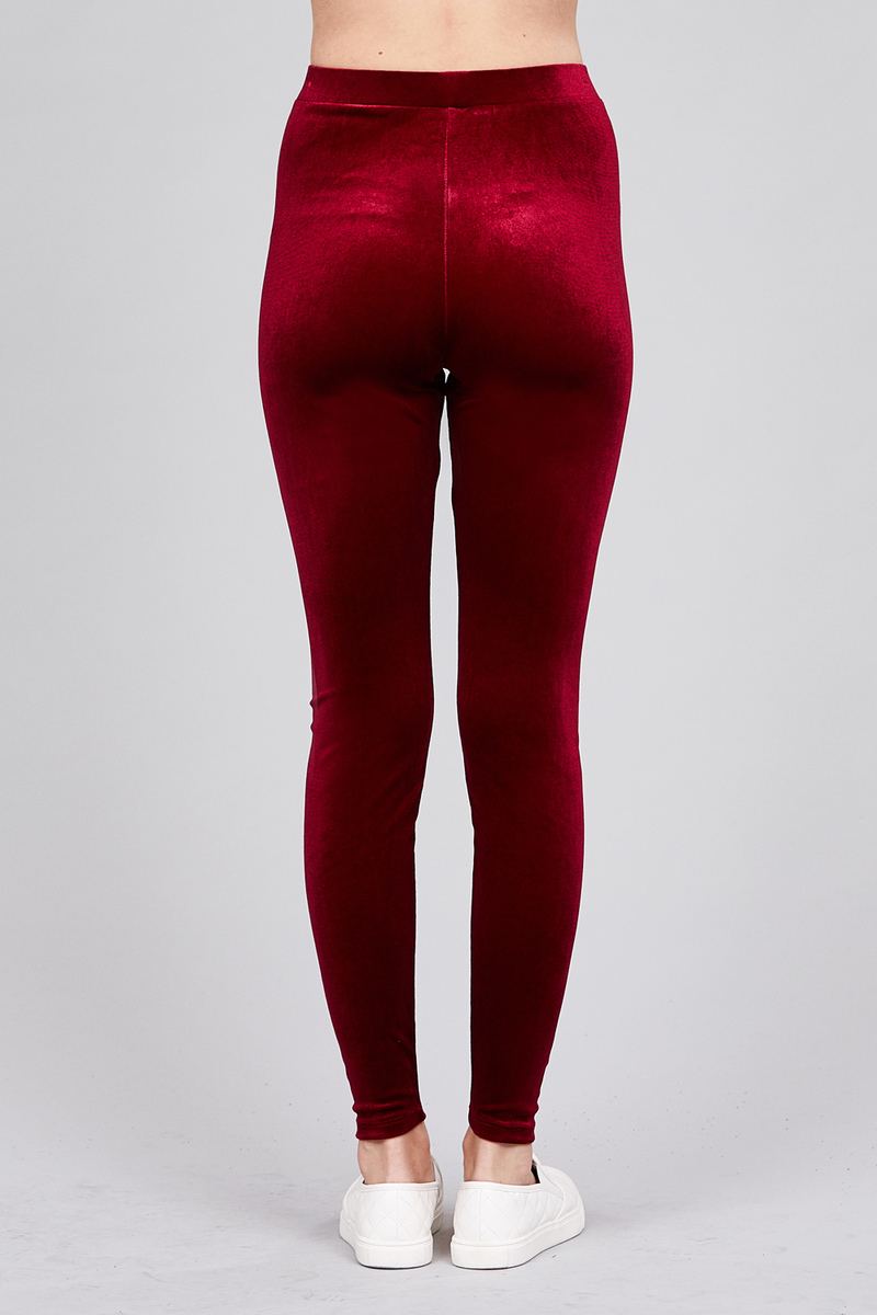 Ladies fashion plus size velvet leggings