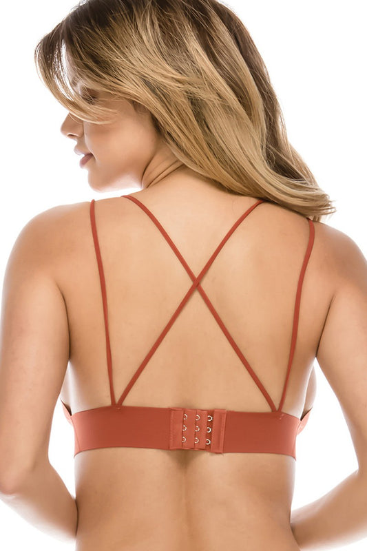 Ladies fashion crossback seamless bralette