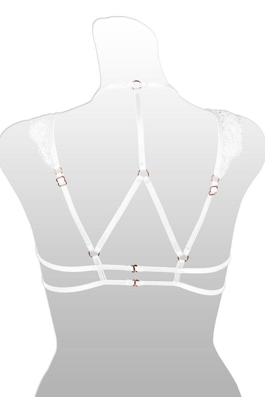 Ladies fashion halter cageback style triangle bralette