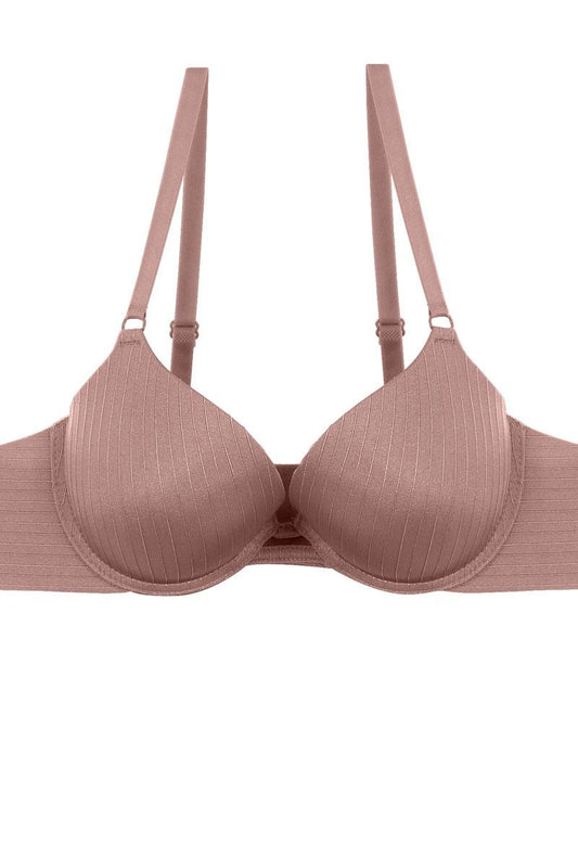Ladies fashion plunge bra w/underwire