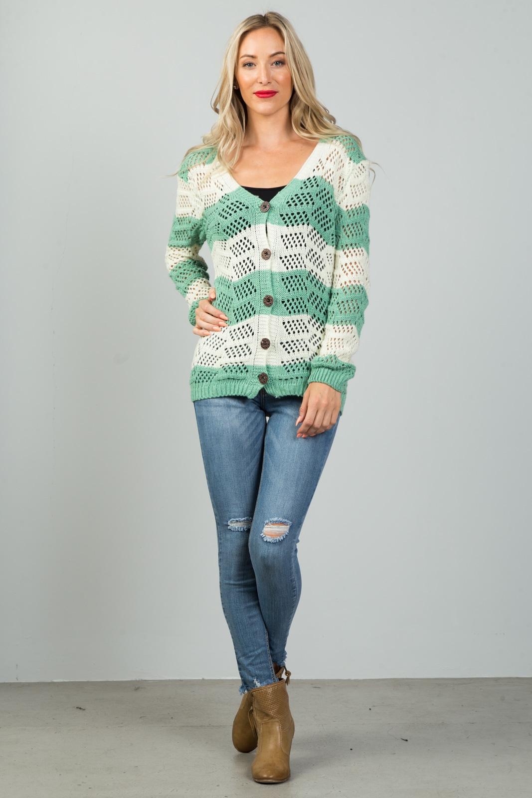 Ladies fashion  open knit cardigan