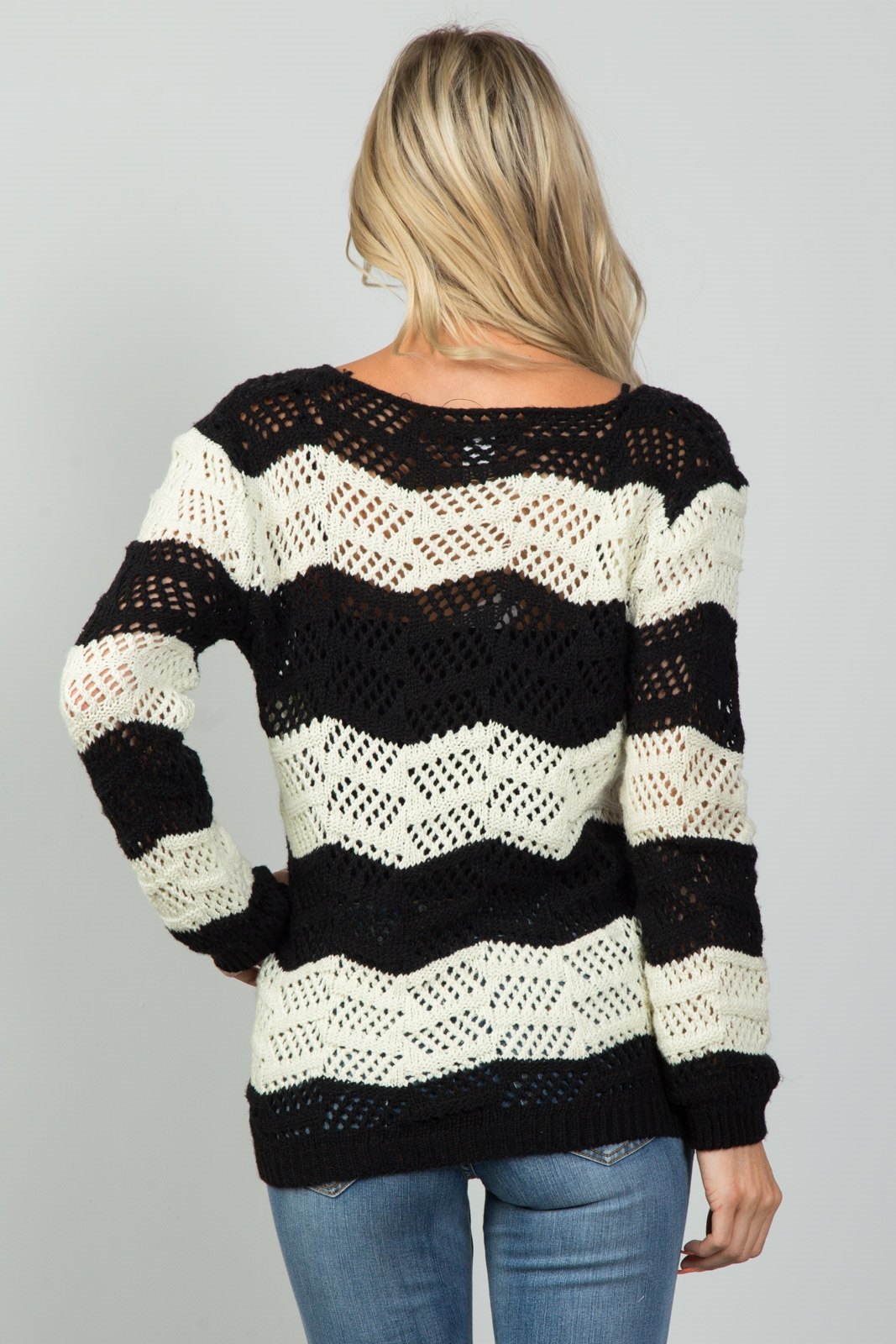 Ladies fashion  open knit cardigan