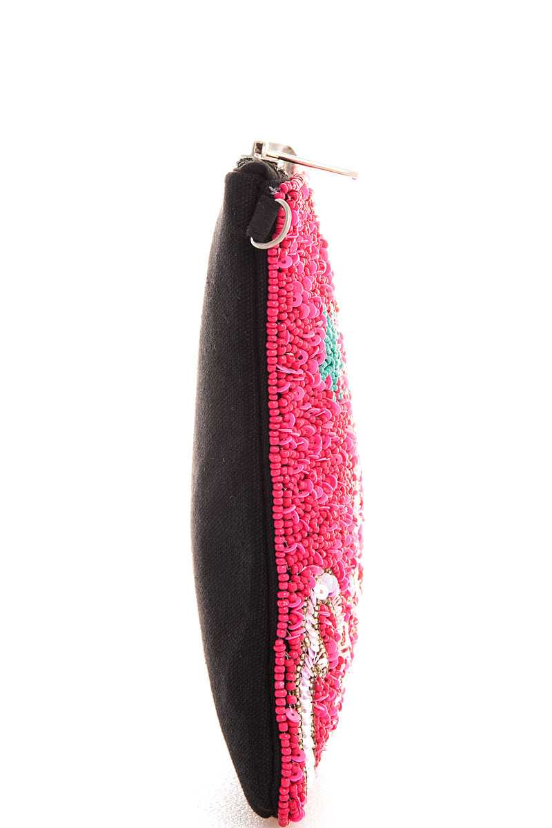 Spangle ooh la la clutch with long strap