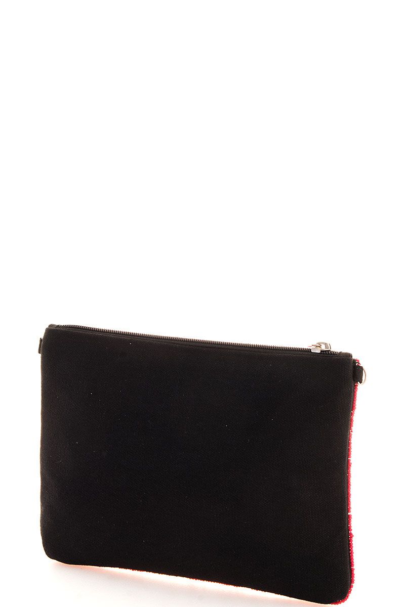 Spangle ooh la la clutch with long strap