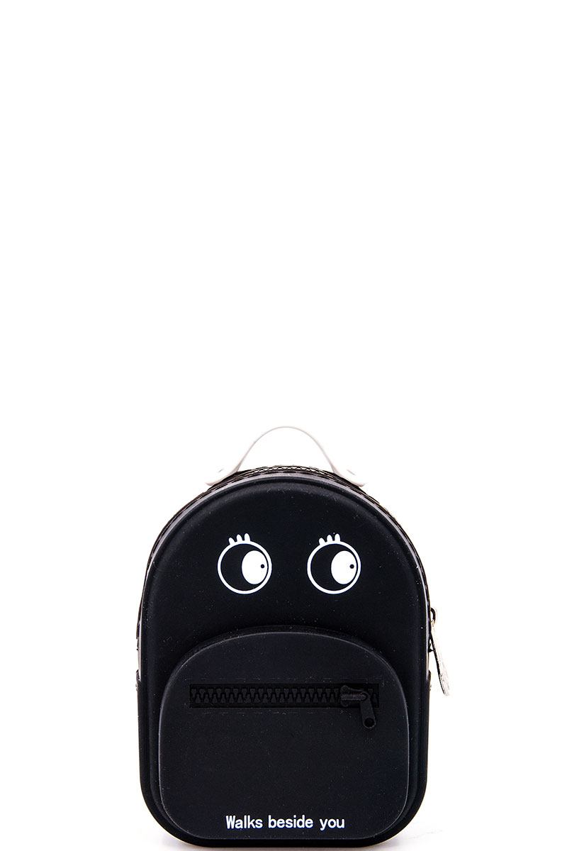 Nicole lee nikky 3d backapck design silicone coin purse wallet