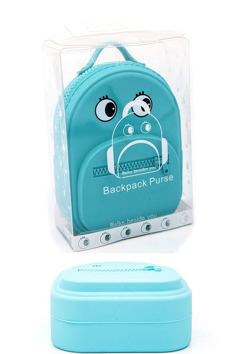 Nicole lee nikky 3d backapck design silicone coin purse wallet