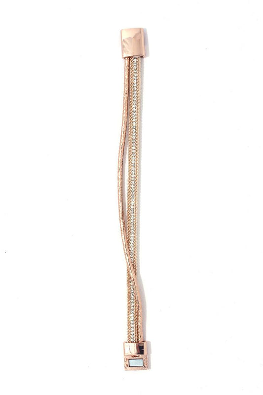 Rhinestone chain magnetic bracelet