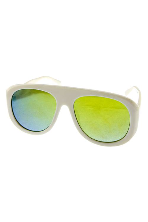 Womens 90s inspired plastic aviator fashion retro sunglasses