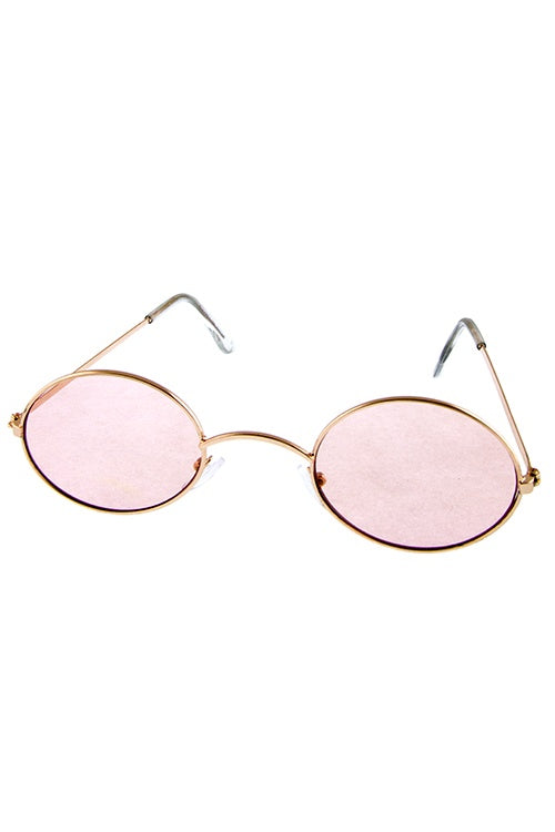 Womens oval metal vintage style retro fashion sunglasses