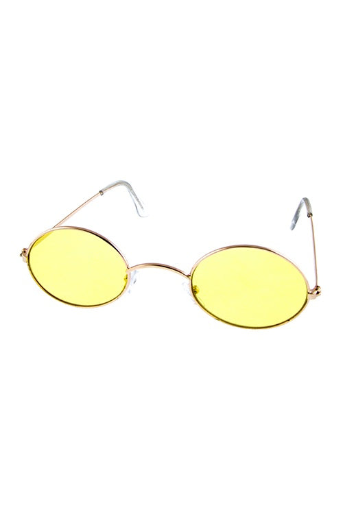 Womens oval metal vintage style retro fashion sunglasses