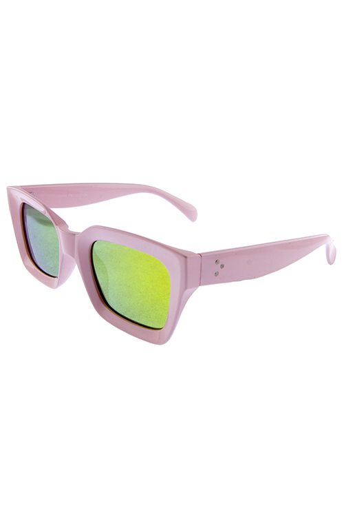 Womens square shaped plastic modern fashion sunglasses