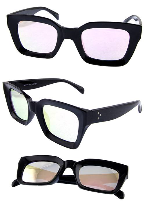 Womens square shaped plastic modern fashion sunglasses